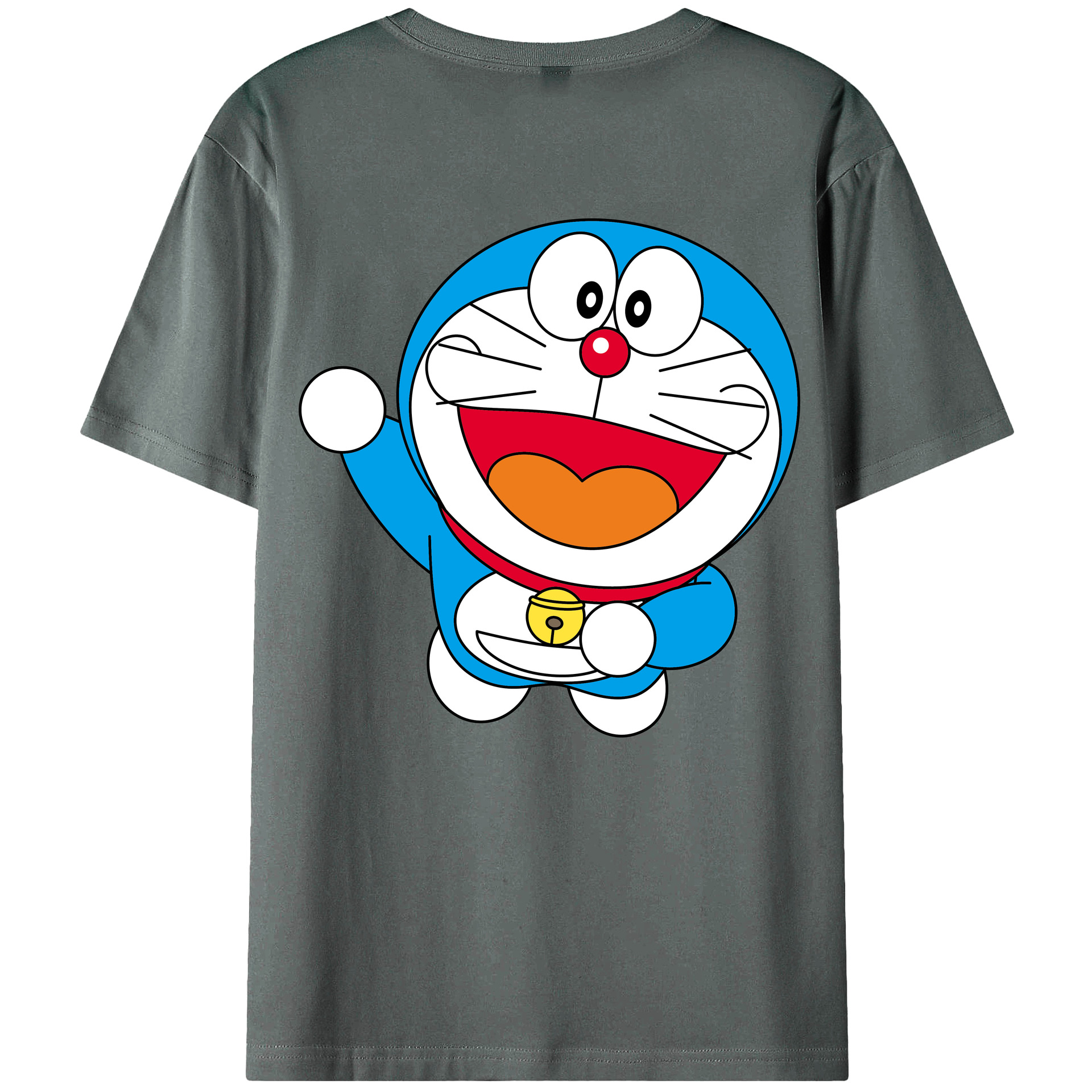 （画像用） ドラえもん Doraemon 綿100％ メンズ半袖Tシャツ（バックプリント） 通気性